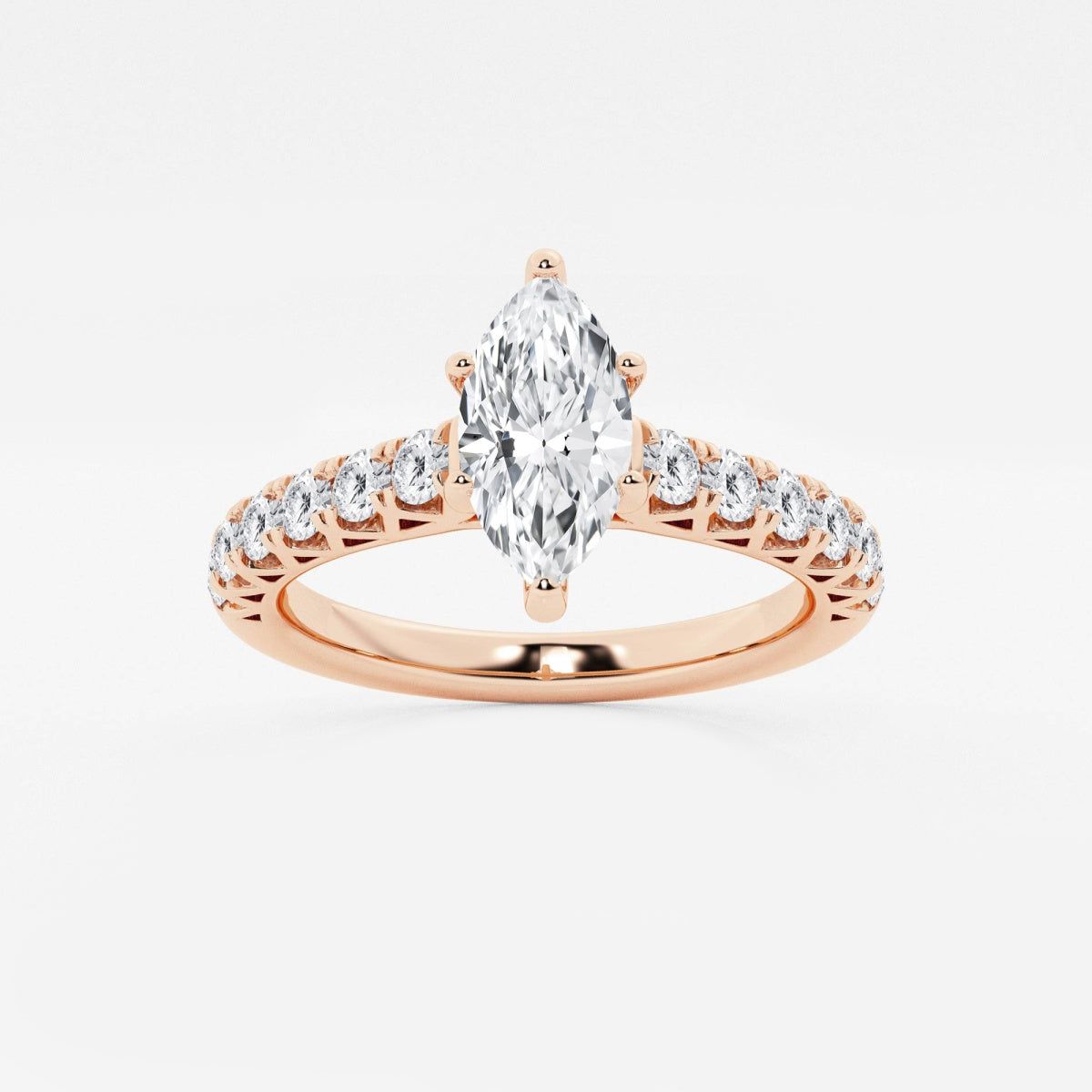 Aria - Crown-Inspired Side Stones Engagement Ring