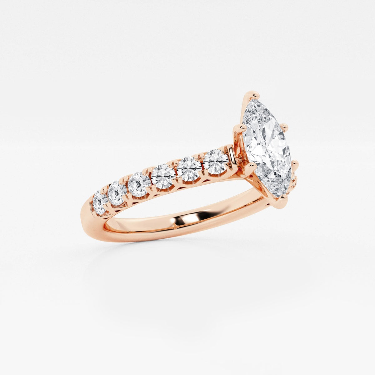 Aria - Crown-Inspired Side Stones Engagement Ring