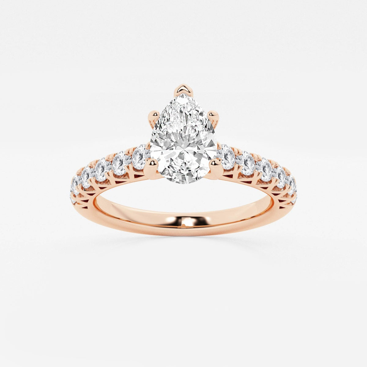 Aria - Crown-Inspired Side Stones Engagement Ring