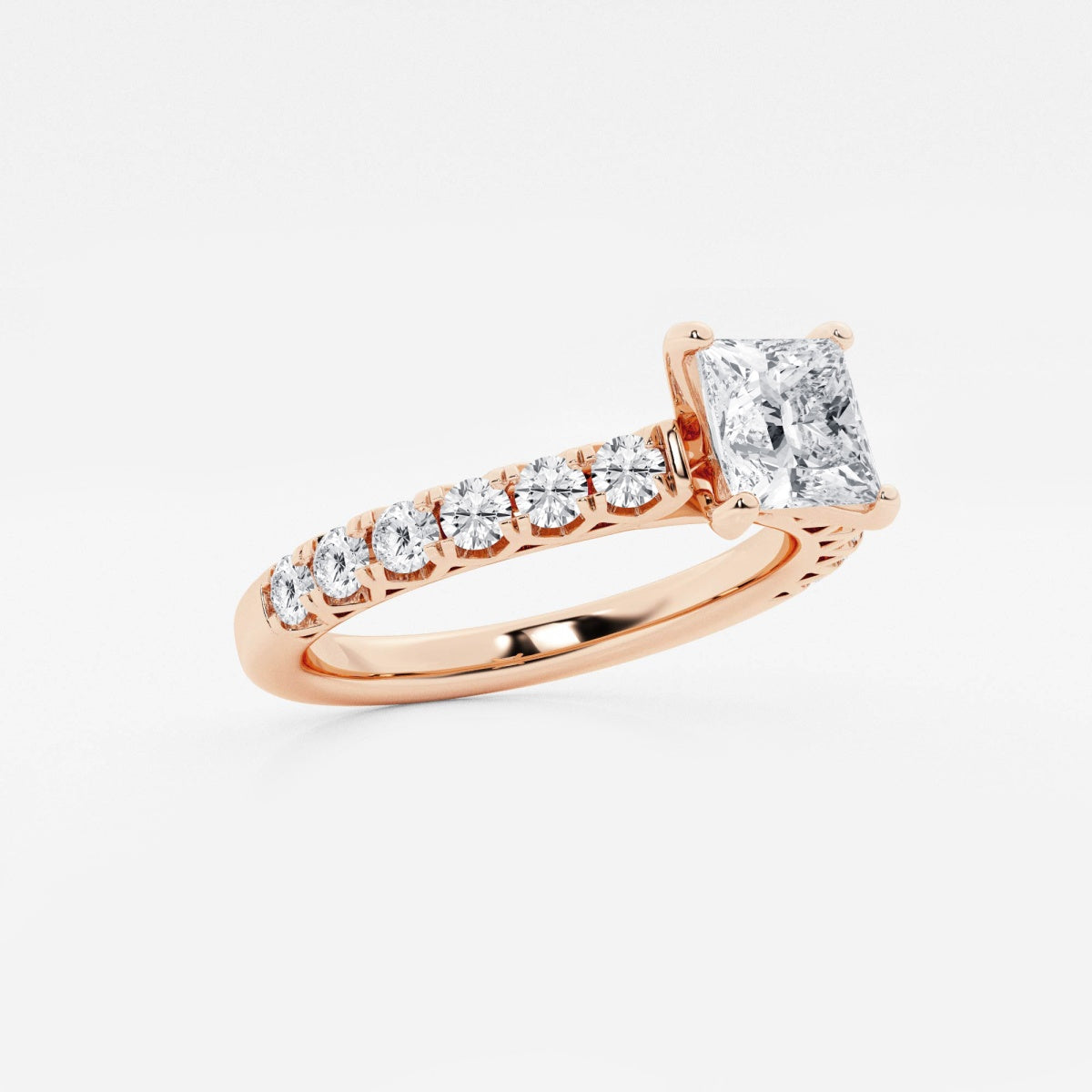 Aria - Crown-Inspired Side Stones Engagement Ring