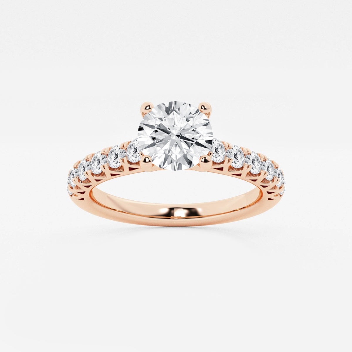 Aria - Crown-Inspired Side Stones Engagement Ring