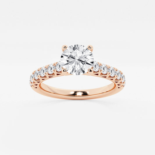 Aria - Crown-Inspired Side Stones Engagement Ring