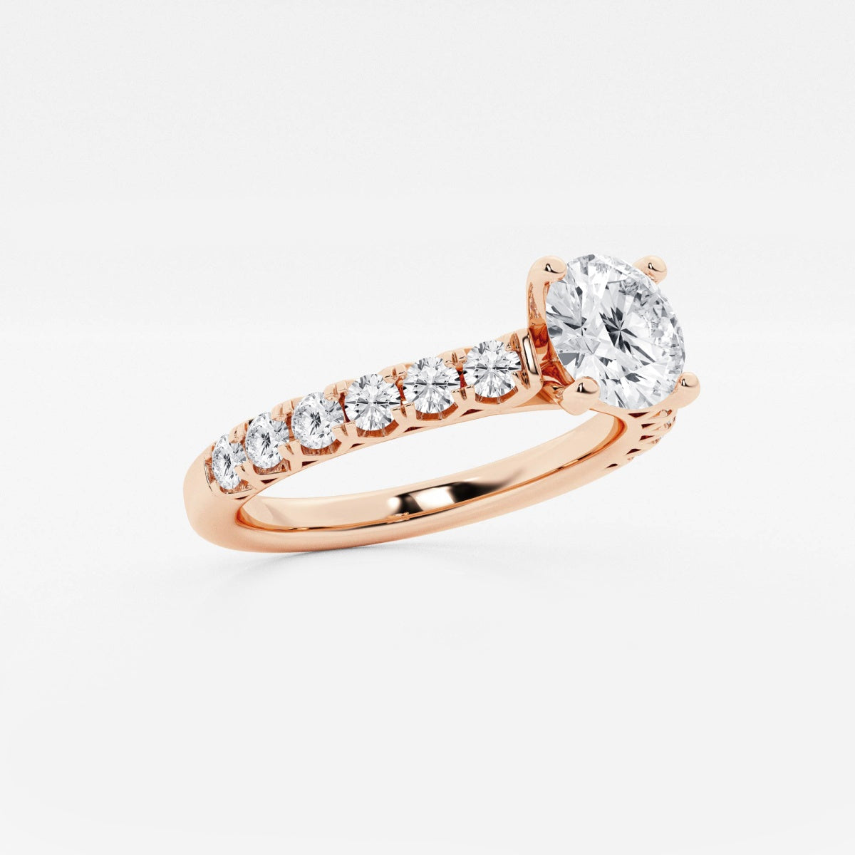 Aria - Crown-Inspired Side Stones Engagement Ring