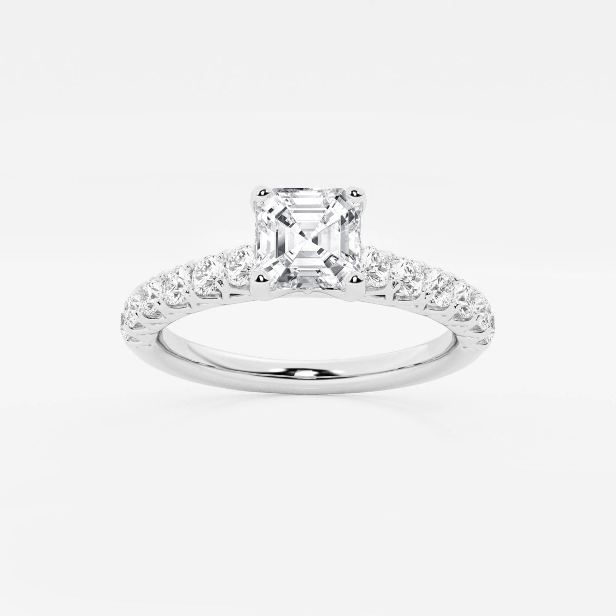 Aria - Crown-Inspired Side Stones Engagement Ring