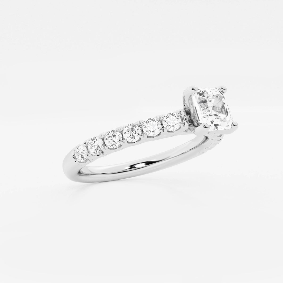 Aria - Crown-Inspired Side Stones Engagement Ring