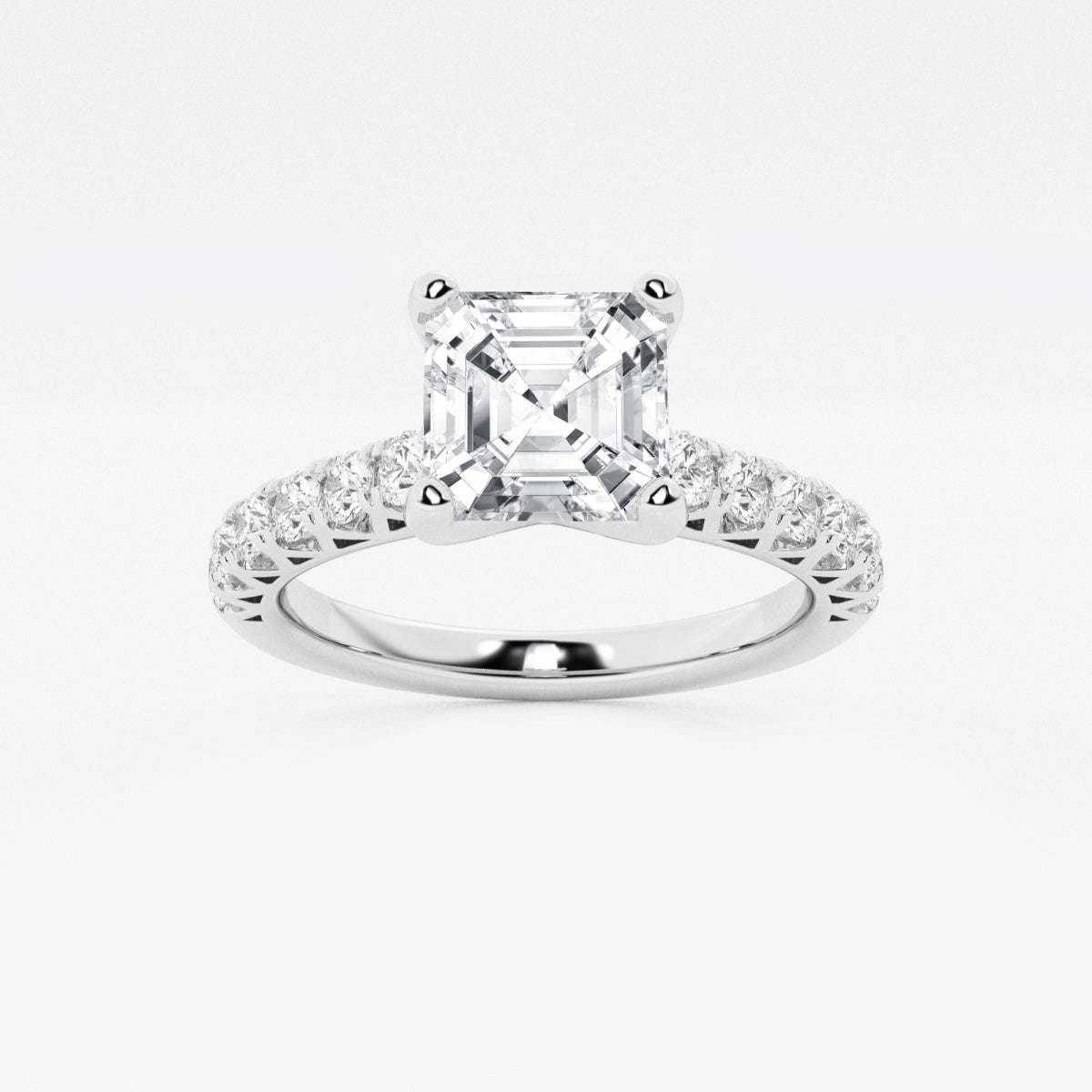 Aria - Crown-Inspired Side Stones Engagement Ring