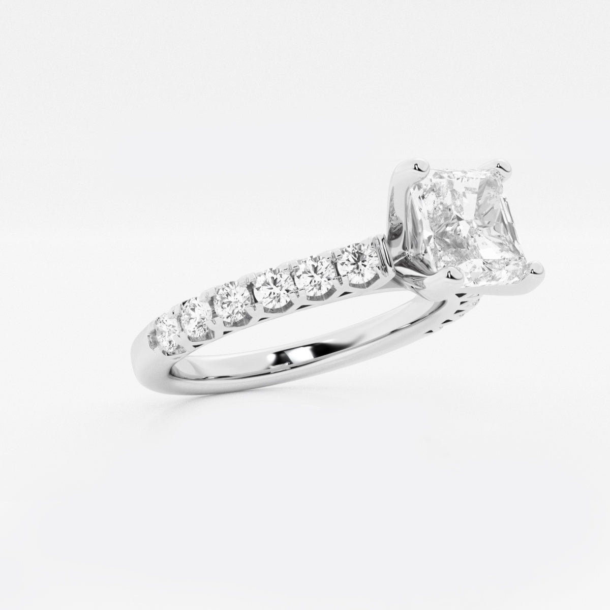 Aria - Crown-Inspired Side Stones Engagement Ring