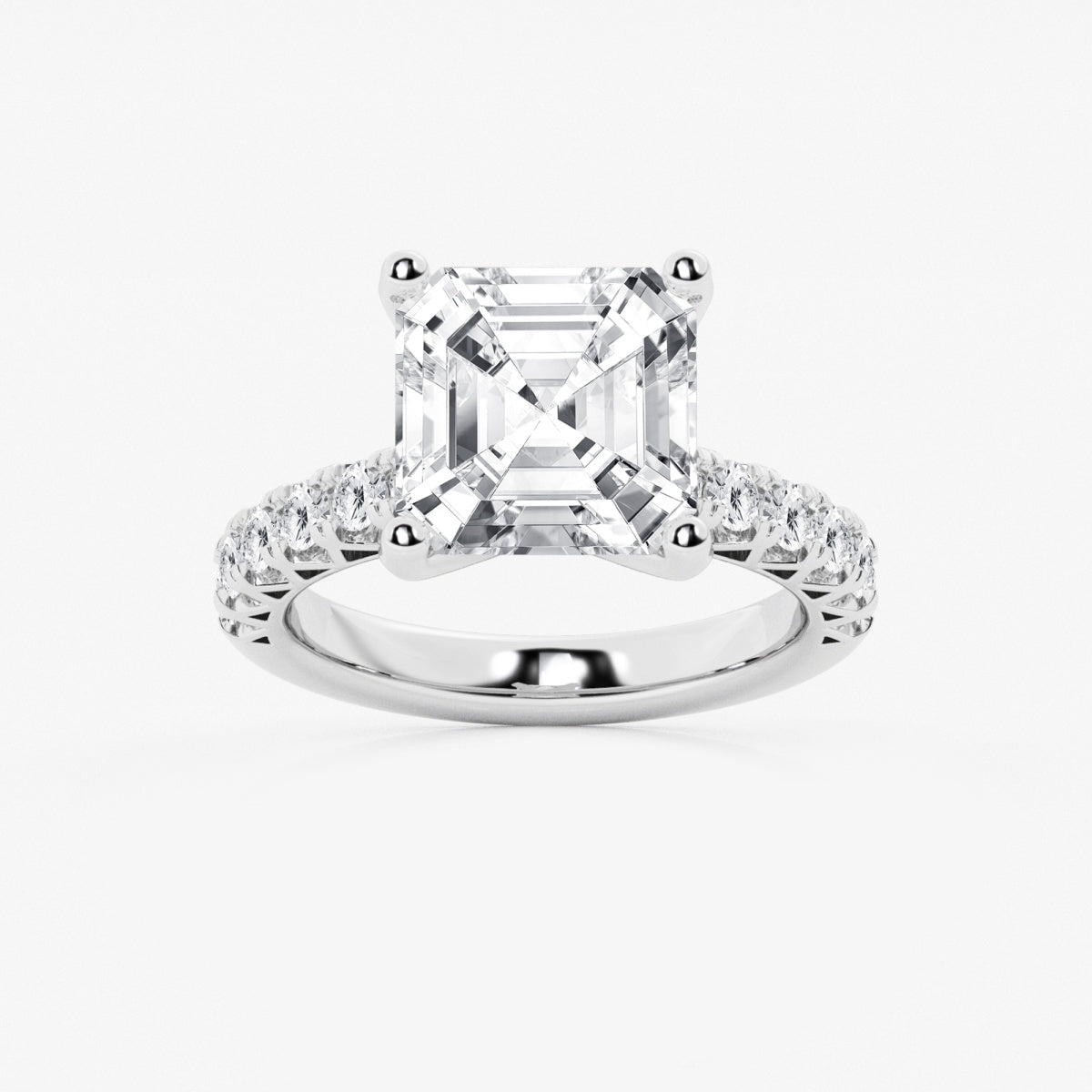 Aria - Crown-Inspired Side Stones Engagement Ring