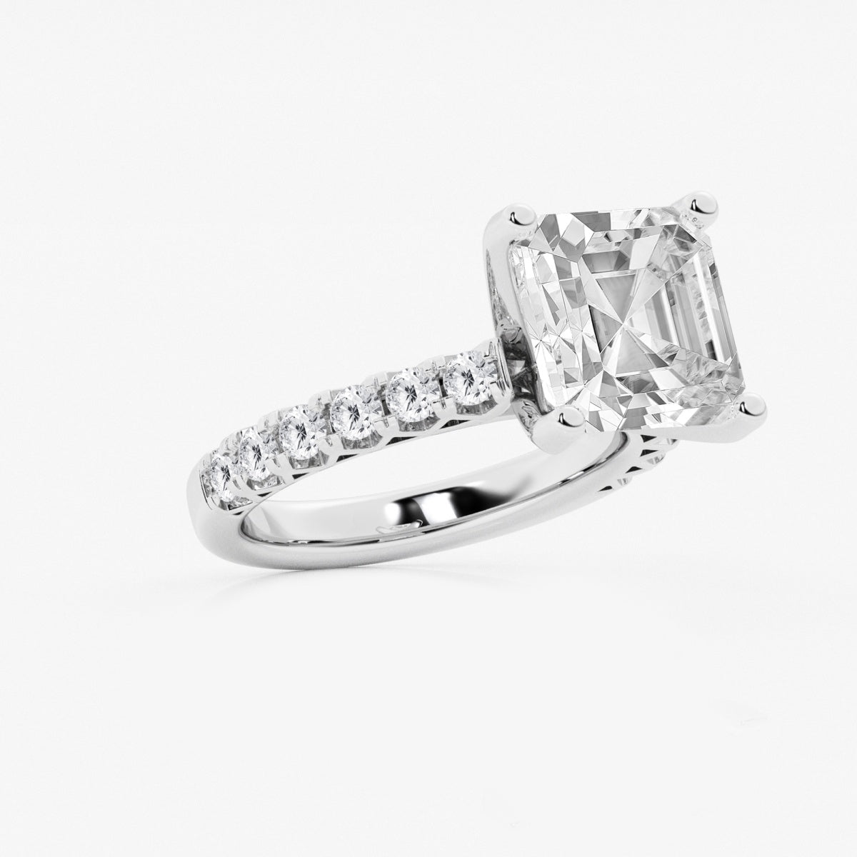 Aria - Crown-Inspired Side Stones Engagement Ring