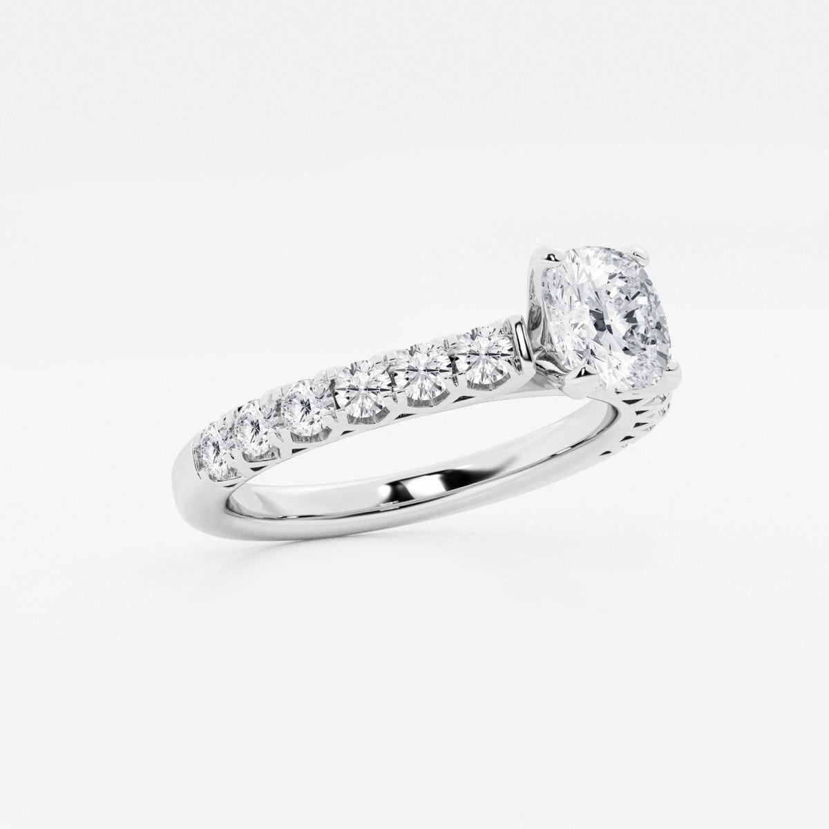 Aria - Crown-Inspired Side Stones Engagement Ring