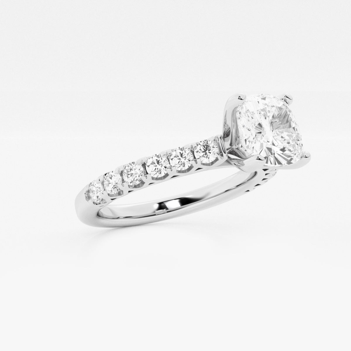 Aria - Crown-Inspired Side Stones Engagement Ring