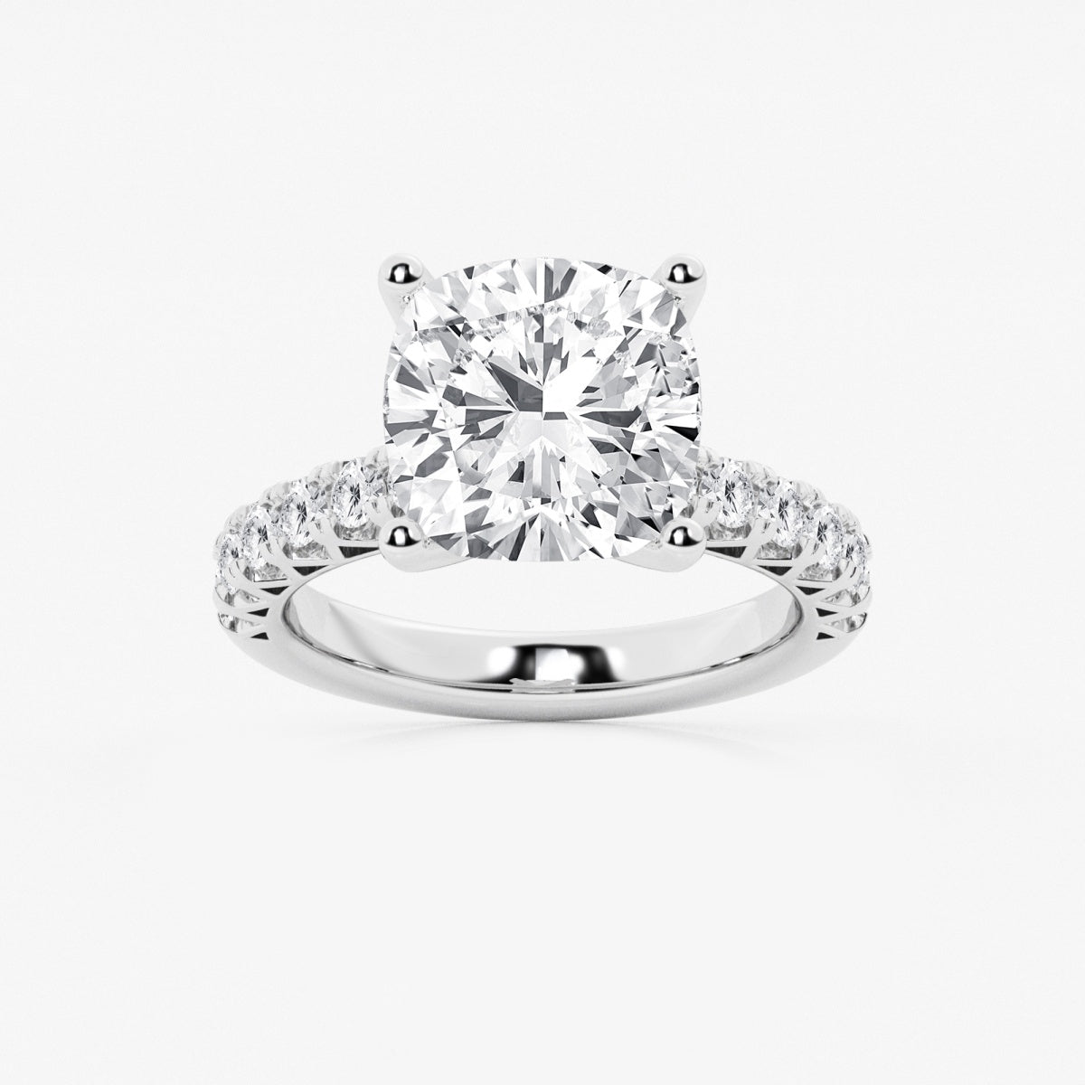 Aria - Crown-Inspired Side Stones Engagement Ring