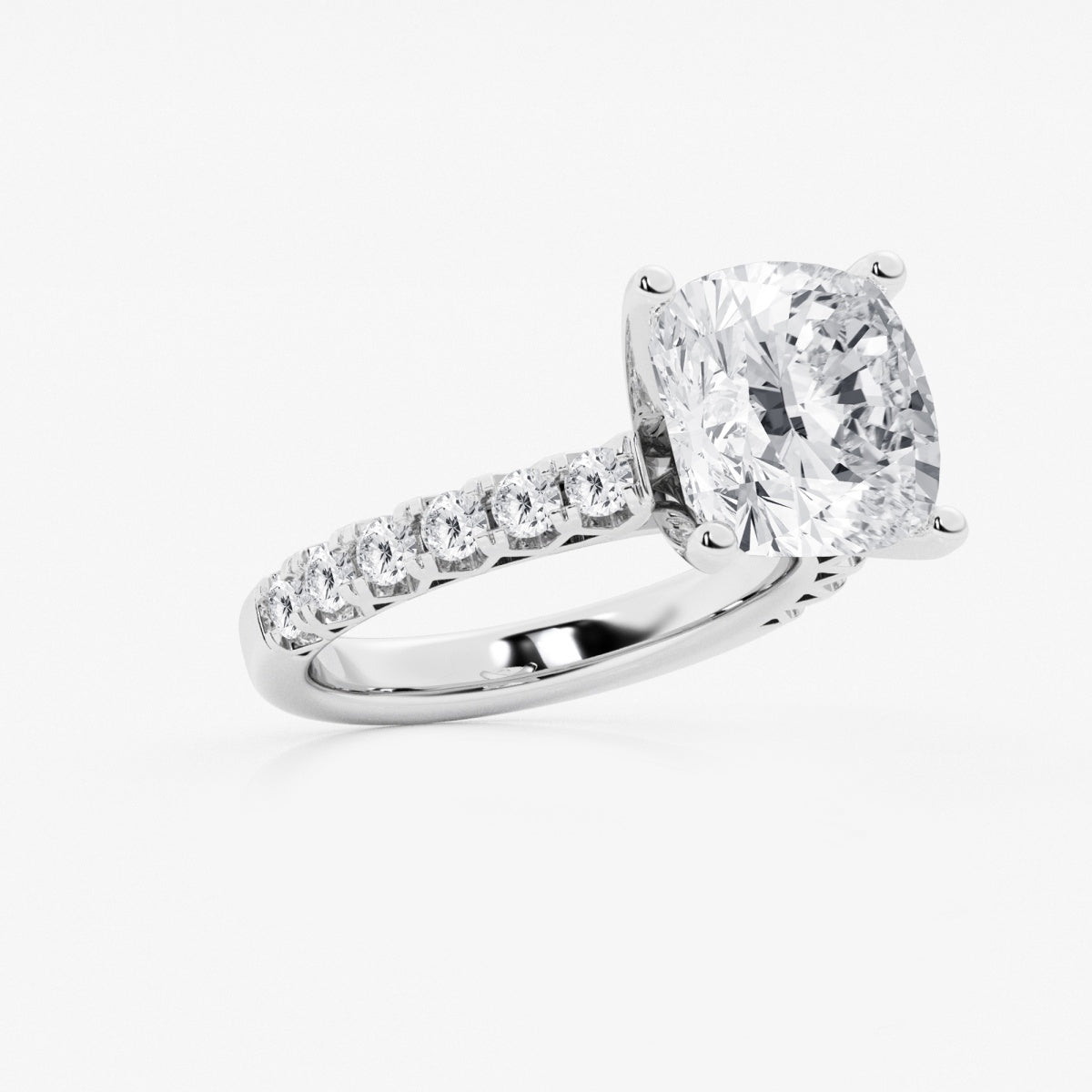 Aria - Crown-Inspired Side Stones Engagement Ring