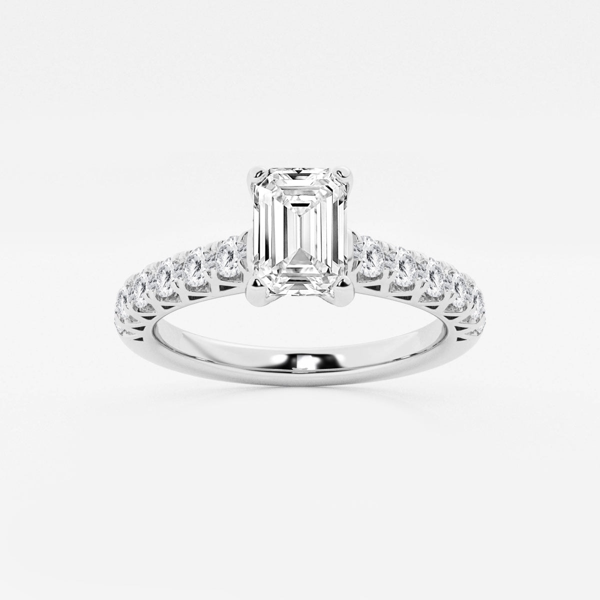 Aria - Crown-Inspired Side Stones Engagement Ring