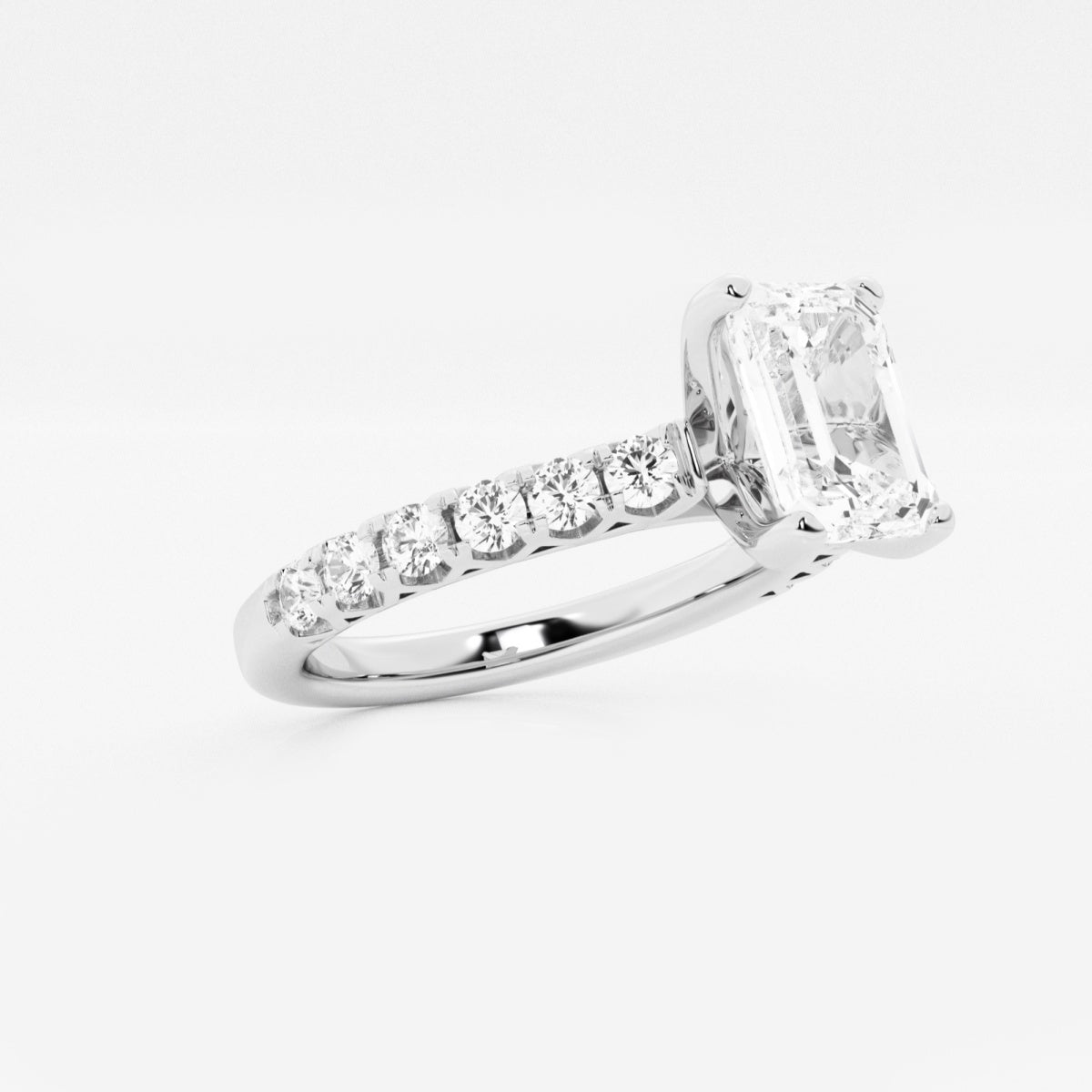 Aria - Crown-Inspired Side Stones Engagement Ring