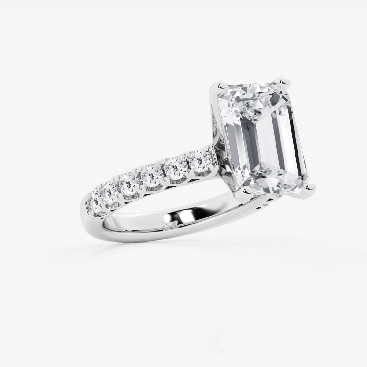 Aria - Crown-Inspired Side Stones Engagement Ring