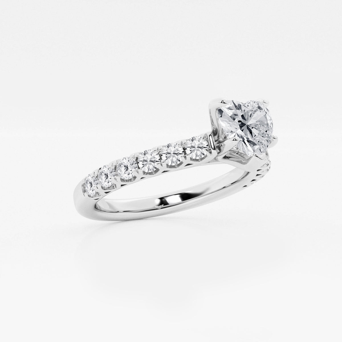 Aria - Crown-Inspired Side Stones Engagement Ring