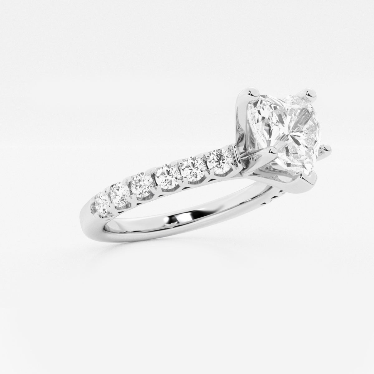 Aria - Crown-Inspired Side Stones Engagement Ring