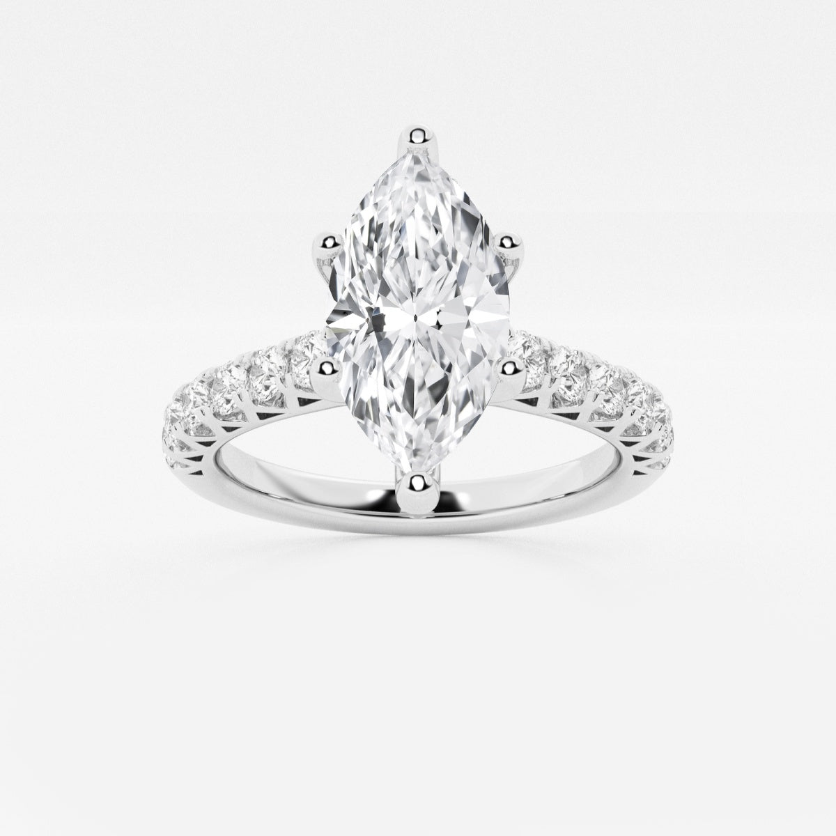 Aria - Crown-Inspired Side Stones Engagement Ring