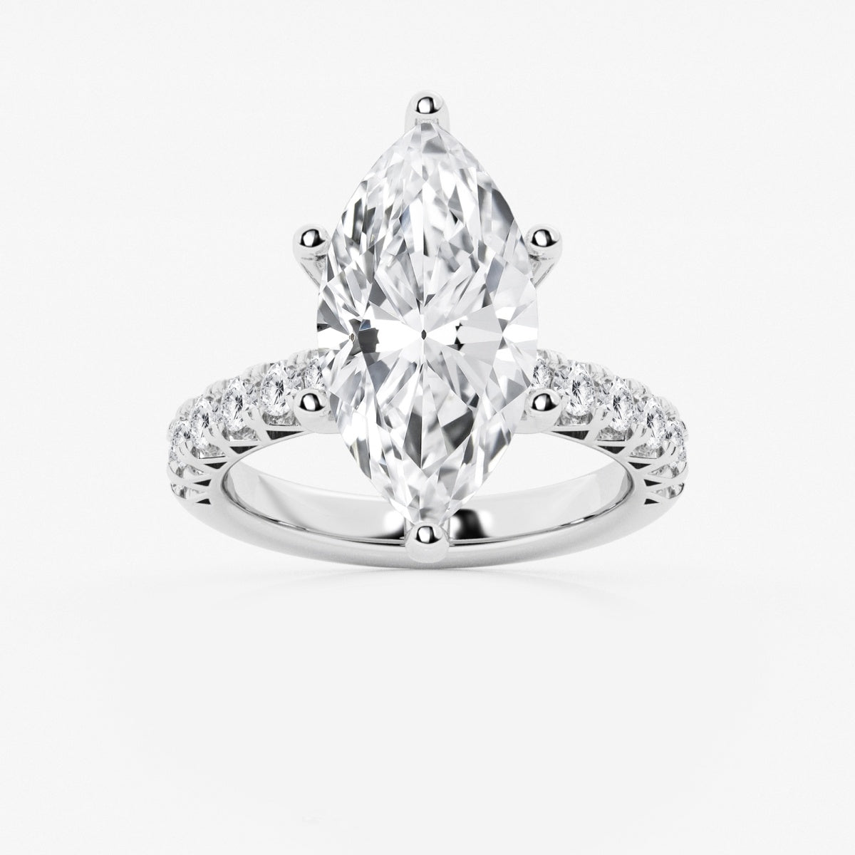 Aria - Crown-Inspired Side Stones Engagement Ring