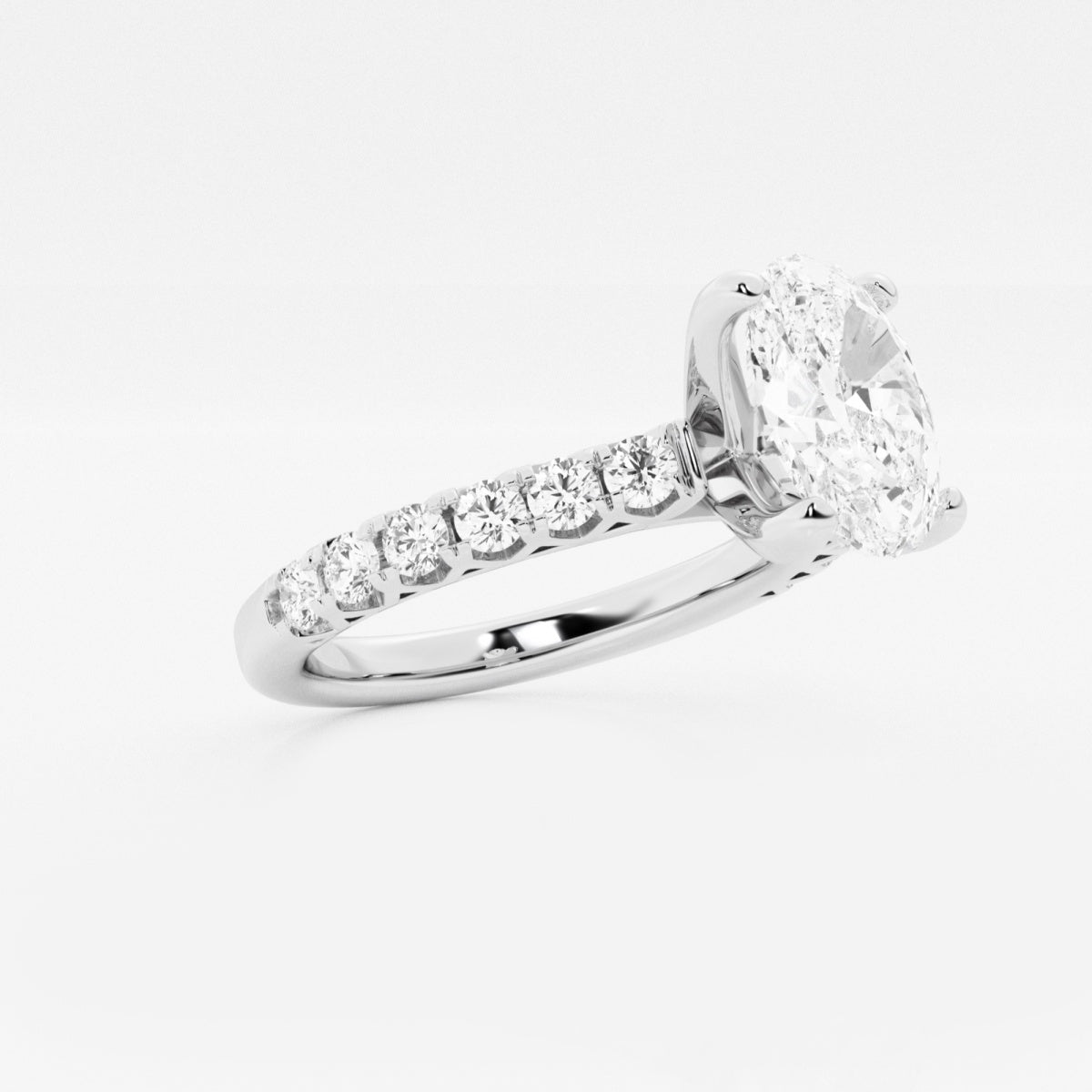 Aria - Crown-Inspired Side Stones Engagement Ring