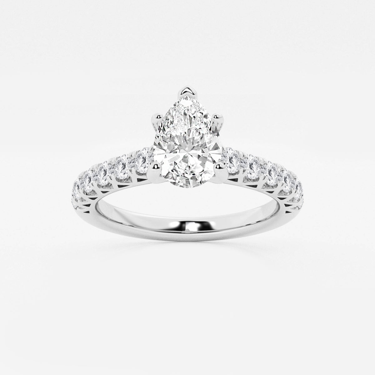 Aria - Crown-Inspired Side Stones Engagement Ring