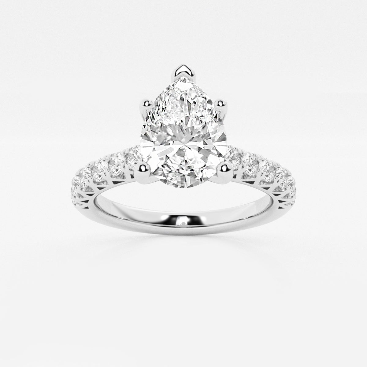 Aria - Crown-Inspired Side Stones Engagement Ring