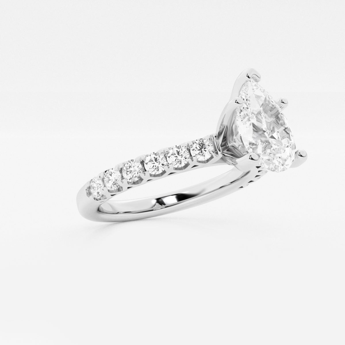 Aria - Crown-Inspired Side Stones Engagement Ring