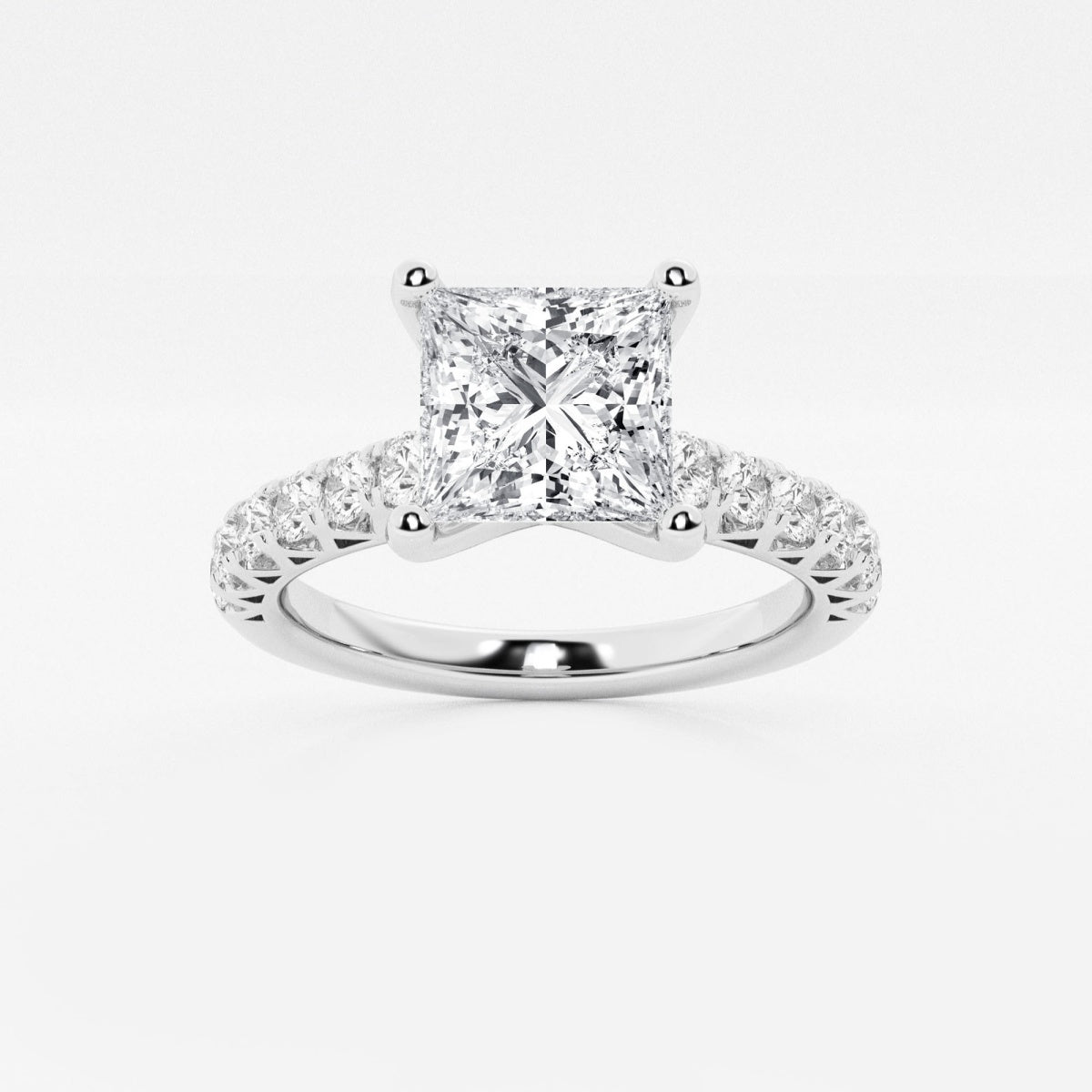 Aria - Crown-Inspired Side Stones Engagement Ring