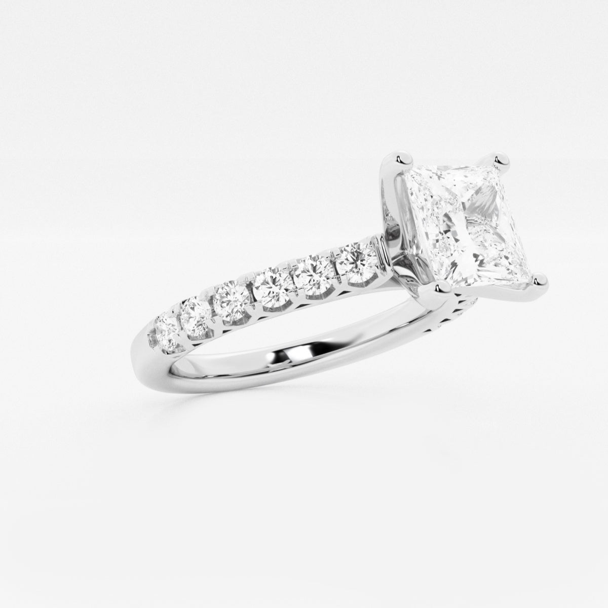 Aria - Crown-Inspired Side Stones Engagement Ring