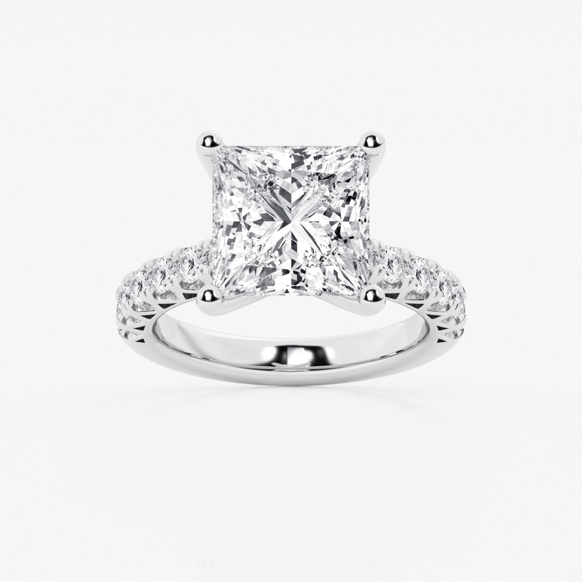 Aria - Crown-Inspired Side Stones Engagement Ring