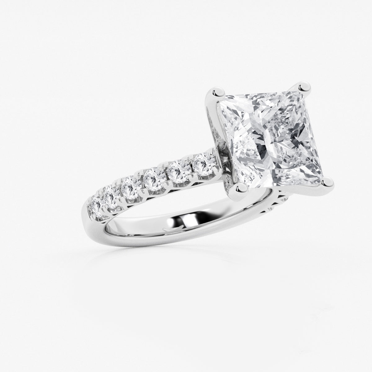 Aria - Crown-Inspired Side Stones Engagement Ring