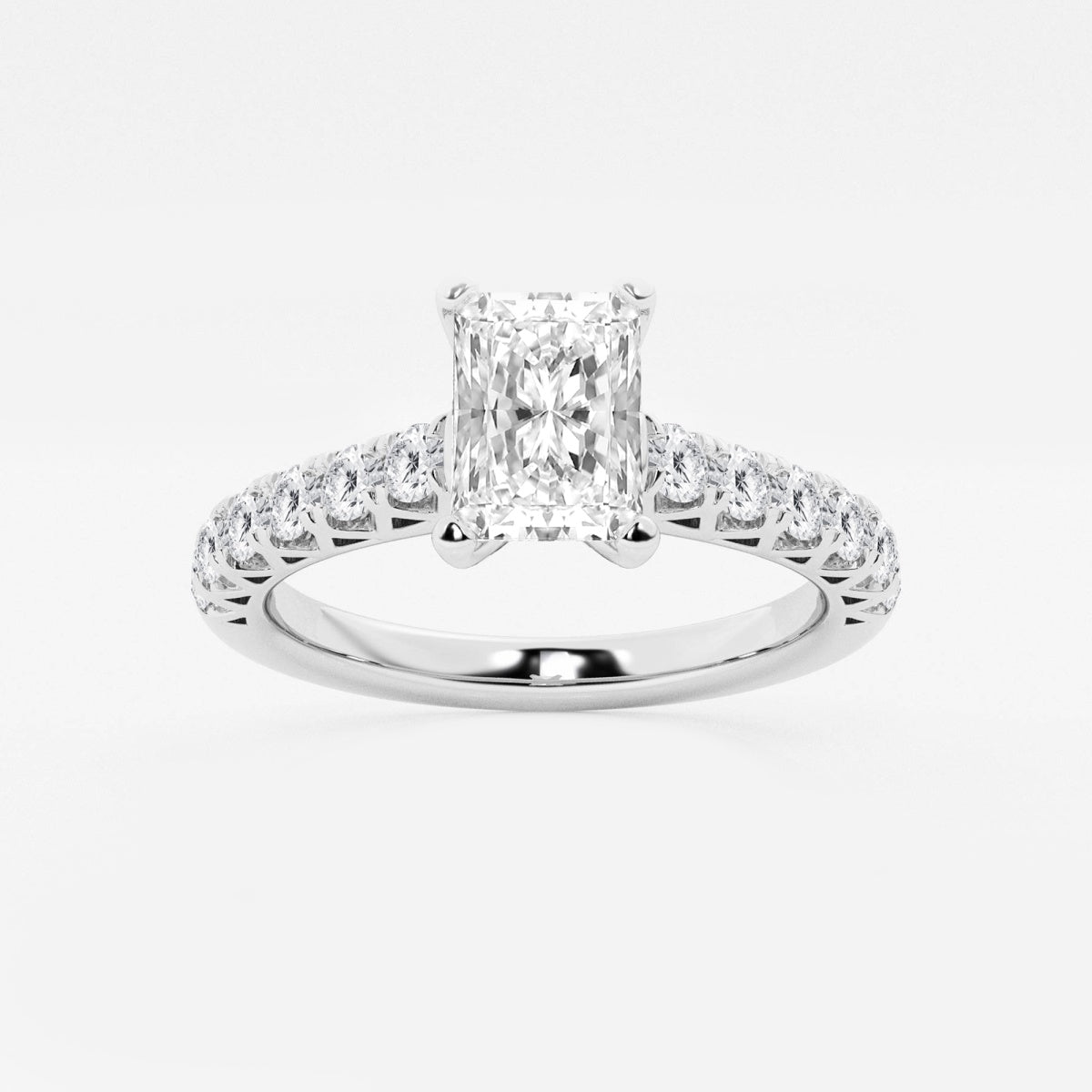 Aria - Crown-Inspired Side Stones Engagement Ring