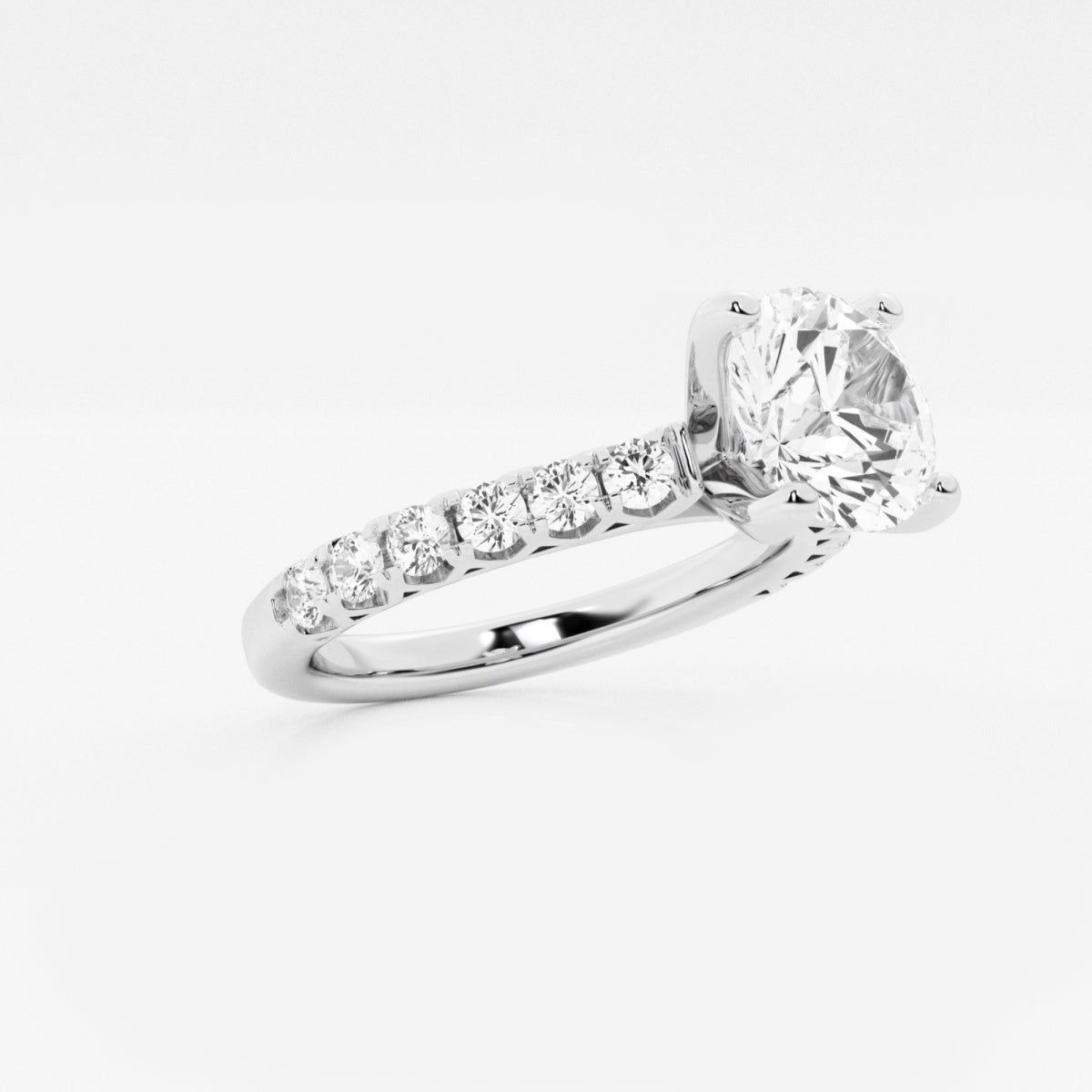 Aria - Crown-Inspired Side Stones Engagement Ring