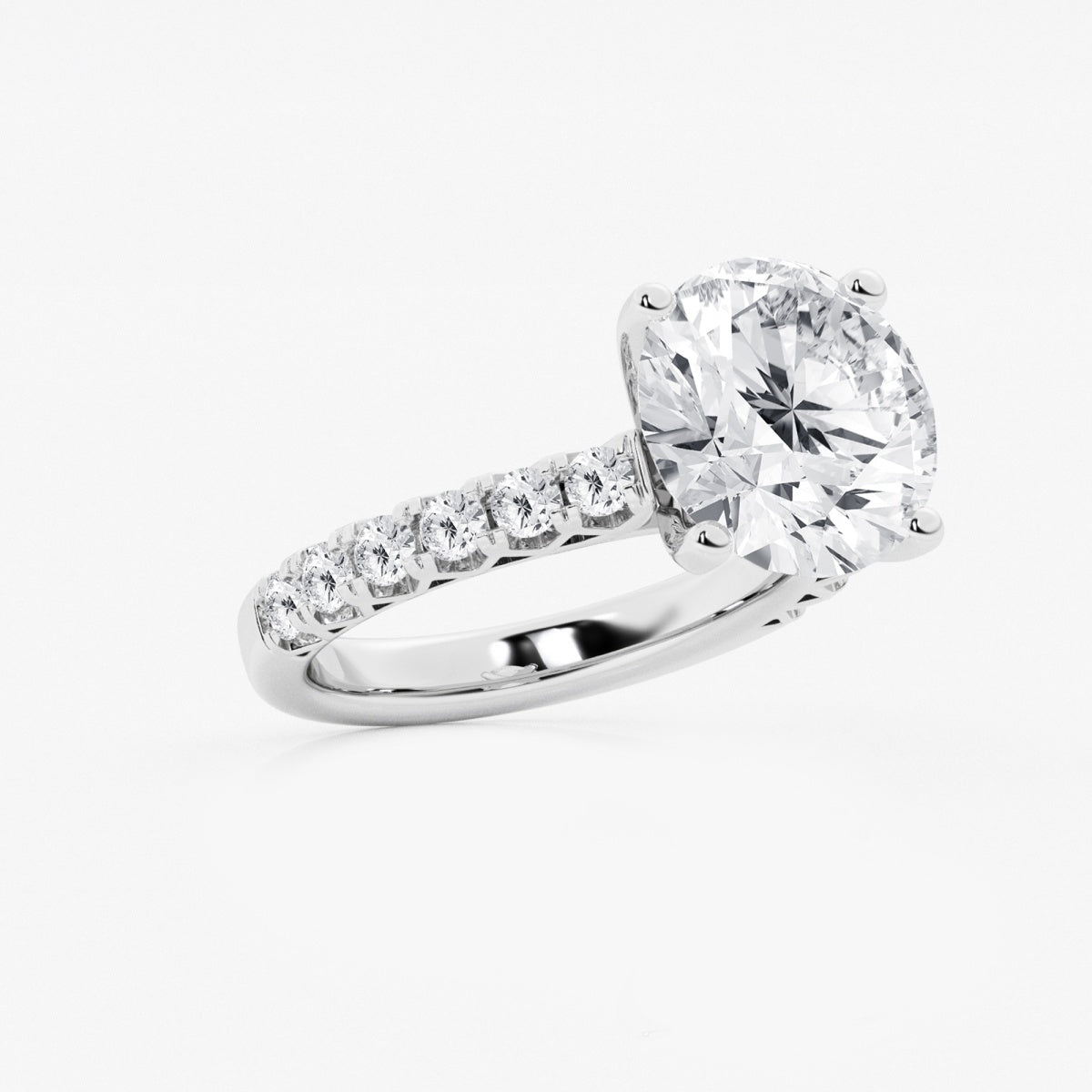 Aria - Crown-Inspired Side Stones Engagement Ring