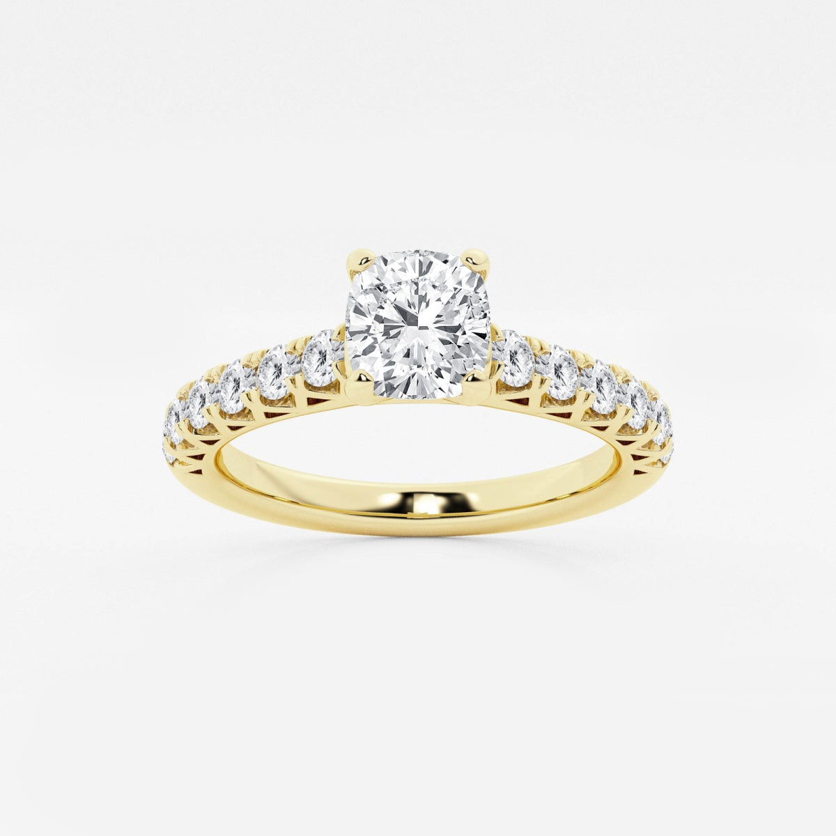 Aria - Crown-Inspired Side Stones Engagement Ring