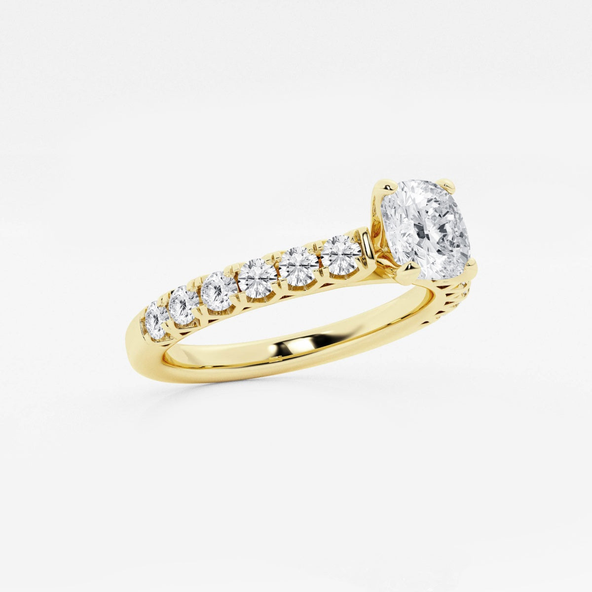 Aria - Crown-Inspired Side Stones Engagement Ring