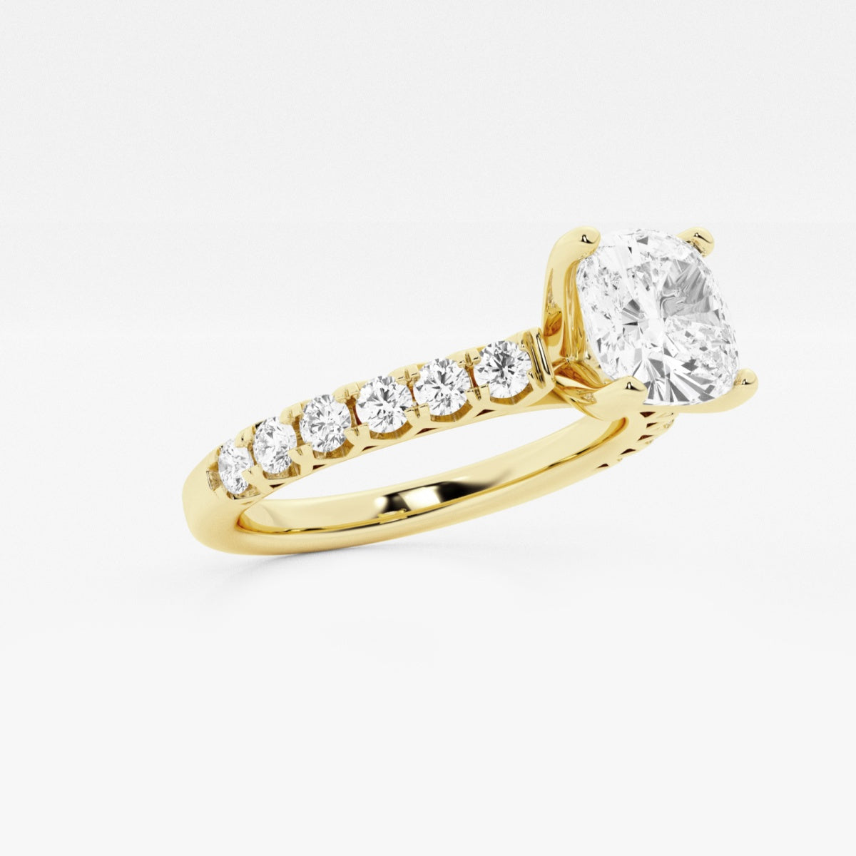 Aria - Crown-Inspired Side Stones Engagement Ring