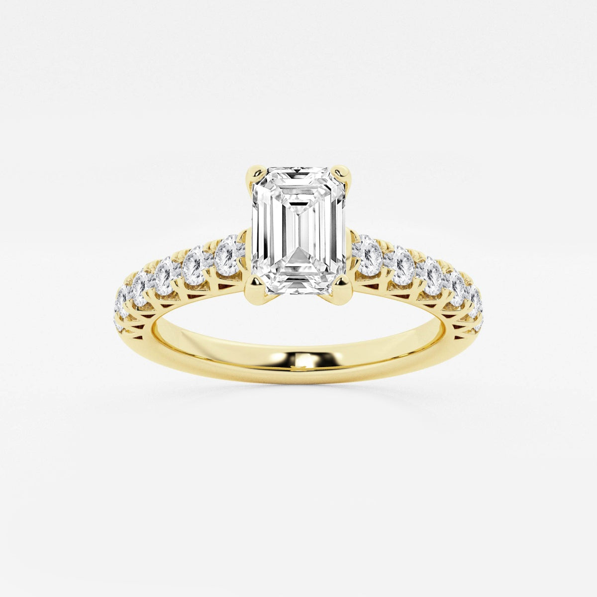 Aria - Crown-Inspired Side Stones Engagement Ring