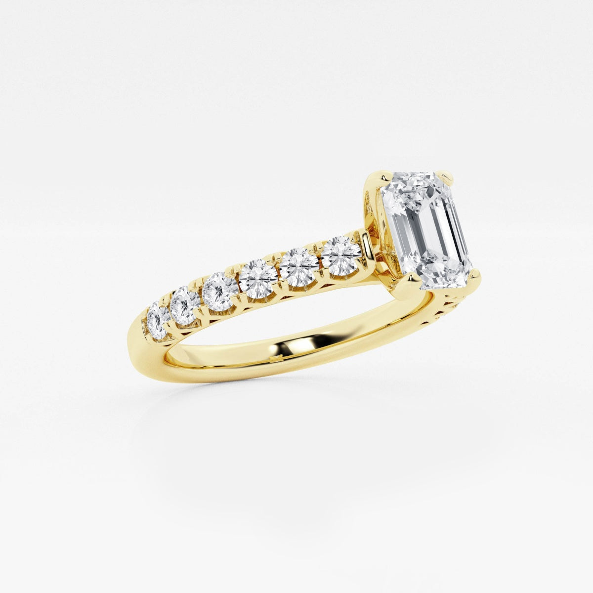 Aria - Crown-Inspired Side Stones Engagement Ring