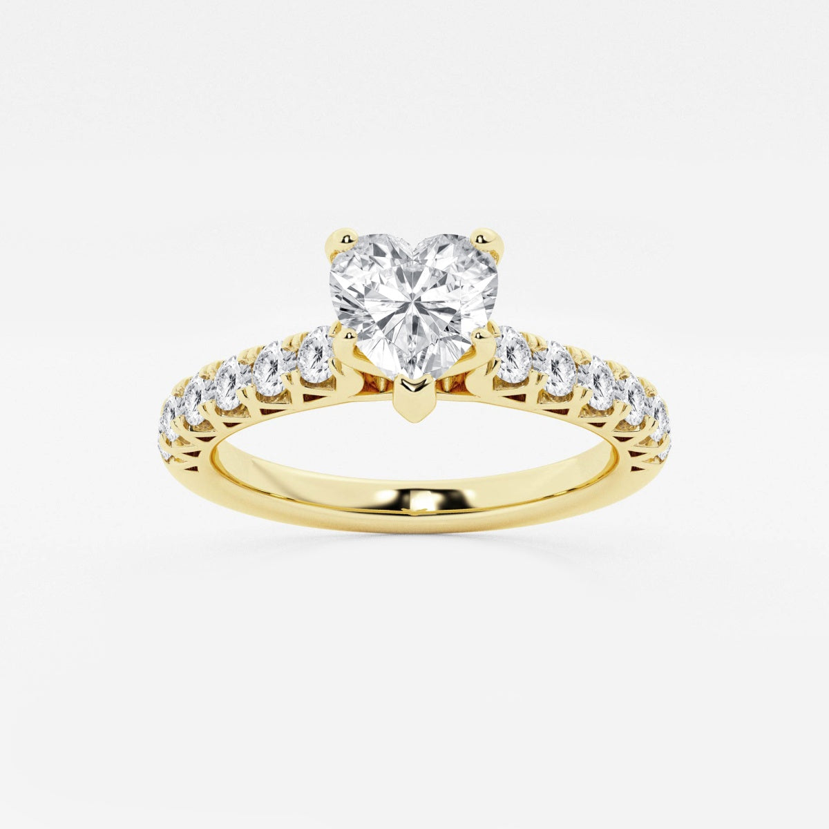 Aria - Crown-Inspired Side Stones Engagement Ring