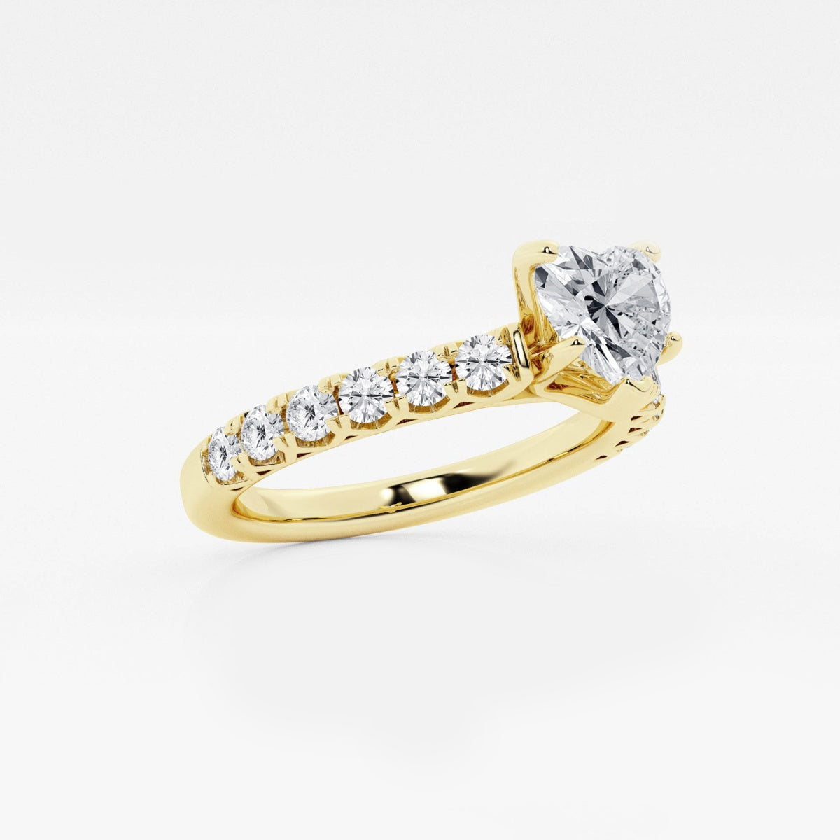 Aria - Crown-Inspired Side Stones Engagement Ring