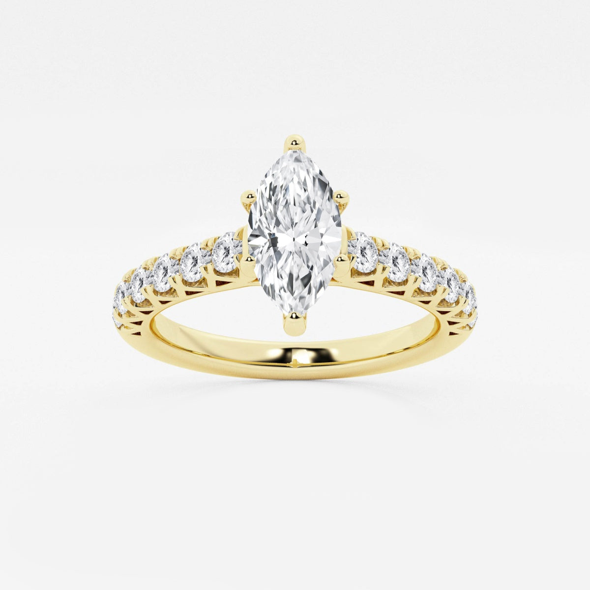 Aria - Crown-Inspired Side Stones Engagement Ring