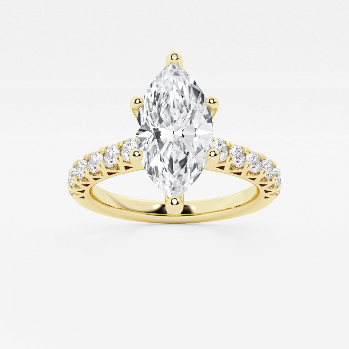 Aria - Crown-Inspired Side Stones Engagement Ring