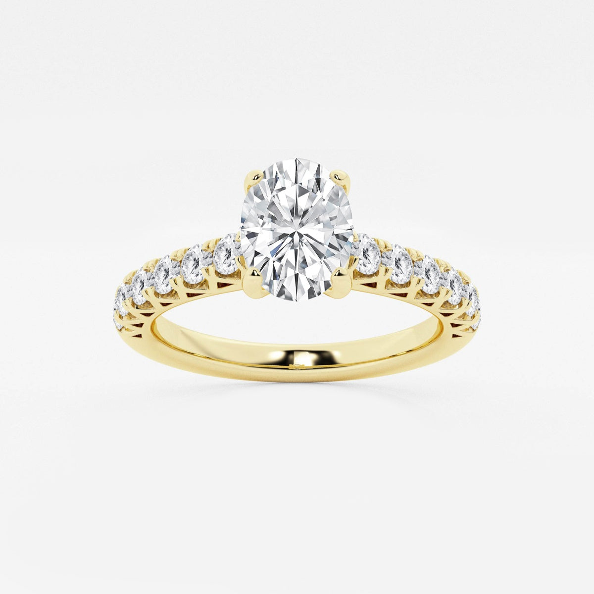 Aria - Crown-Inspired Side Stones Engagement Ring