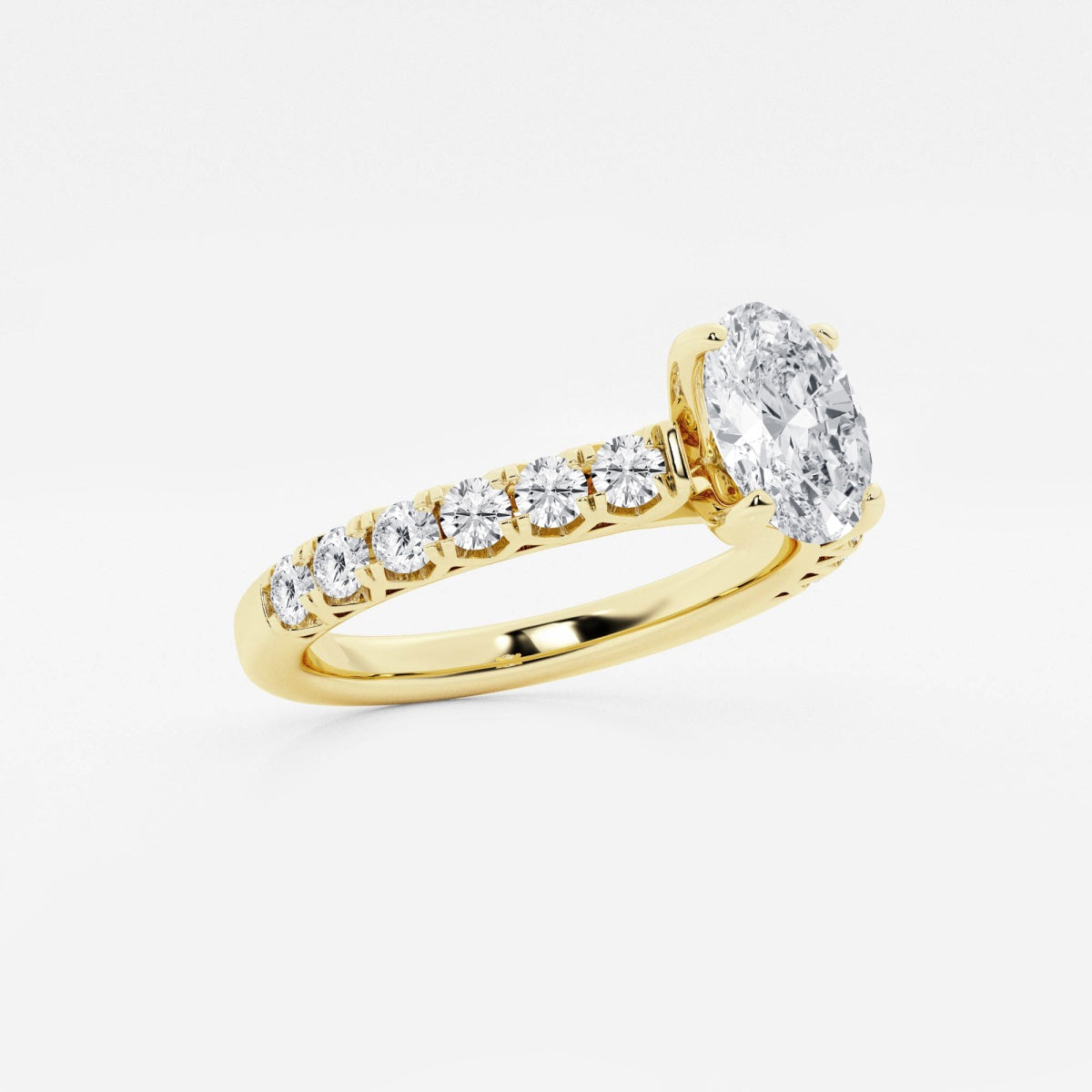 Aria - Crown-Inspired Side Stones Engagement Ring