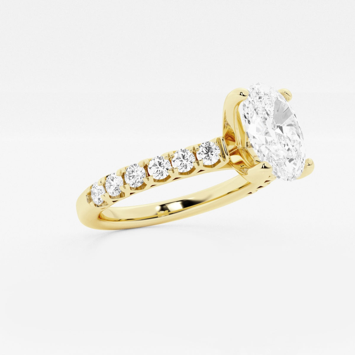 Aria - Crown-Inspired Side Stones Engagement Ring