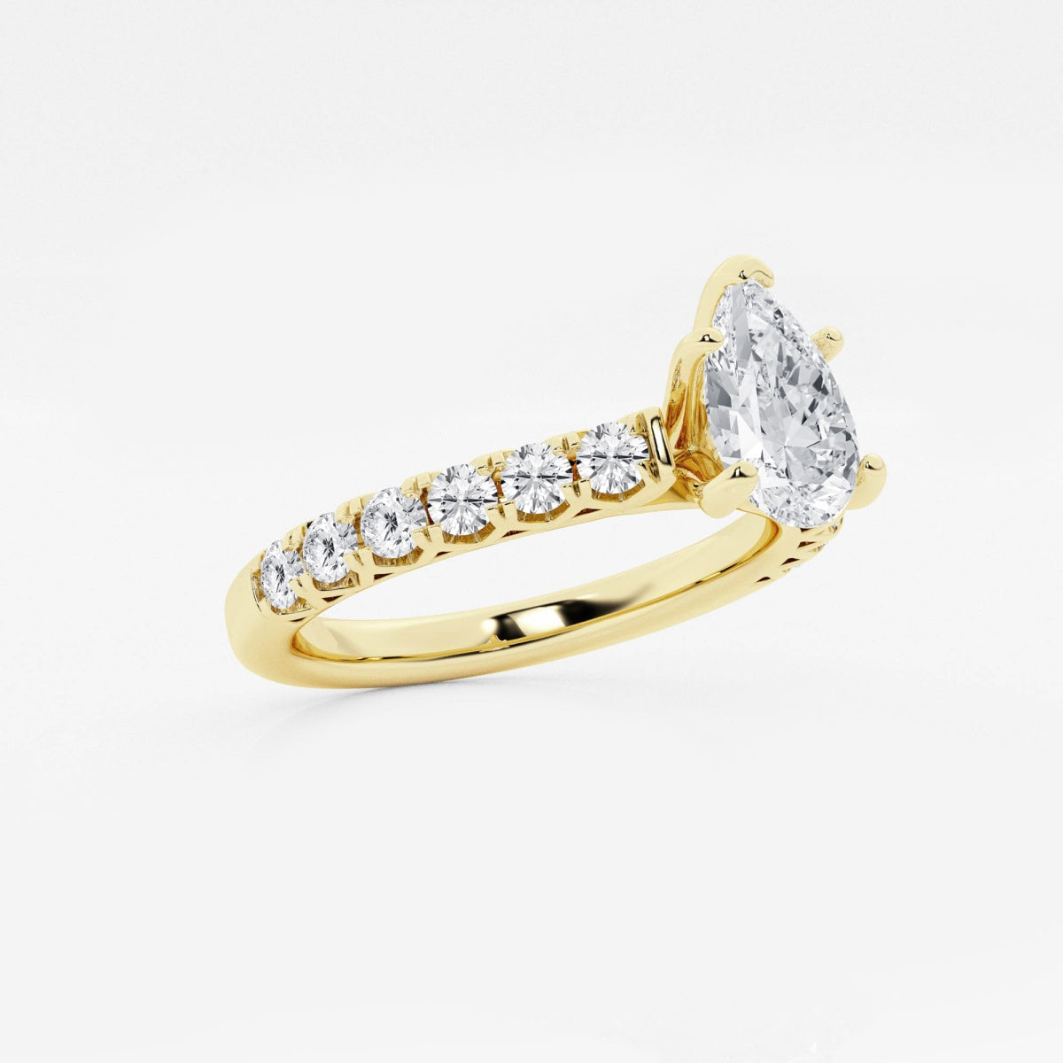 Aria - Crown-Inspired Side Stones Engagement Ring