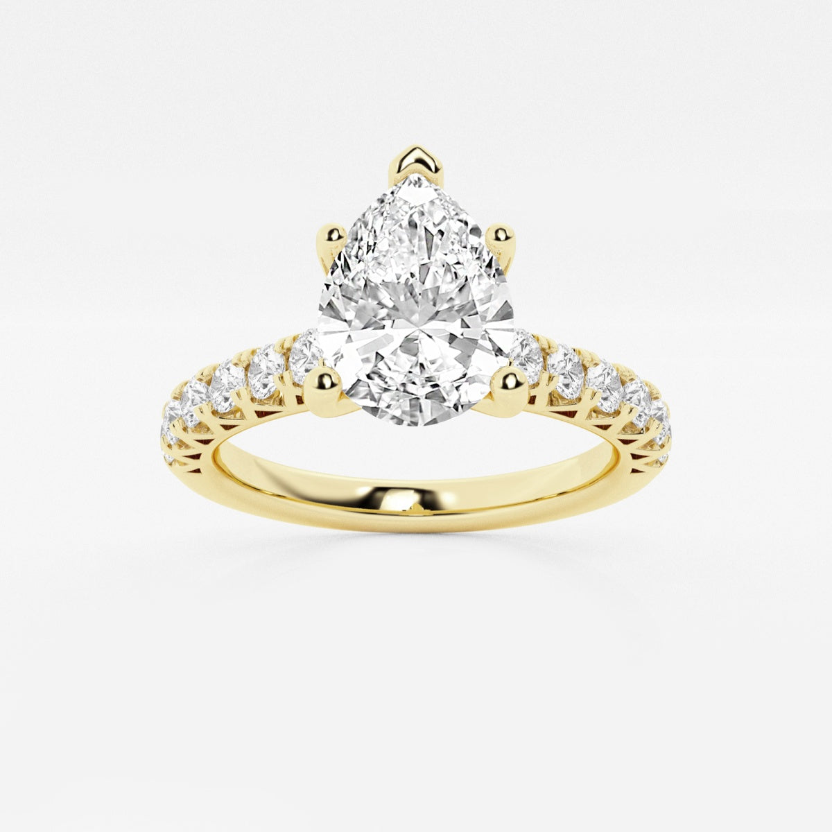 Aria - Crown-Inspired Side Stones Engagement Ring