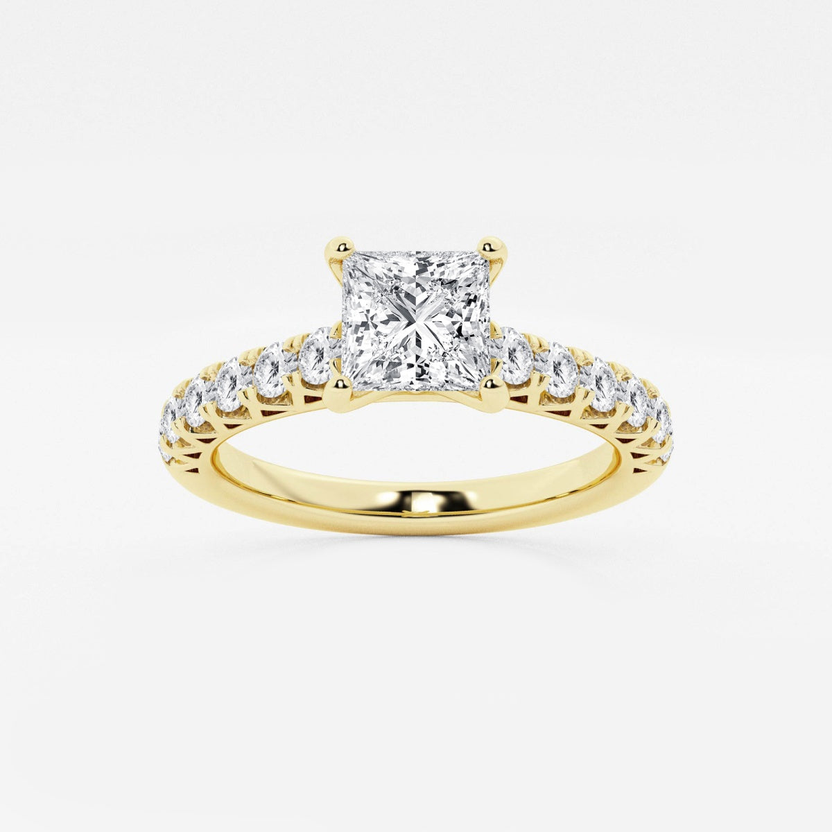 Aria - Crown-Inspired Side Stones Engagement Ring